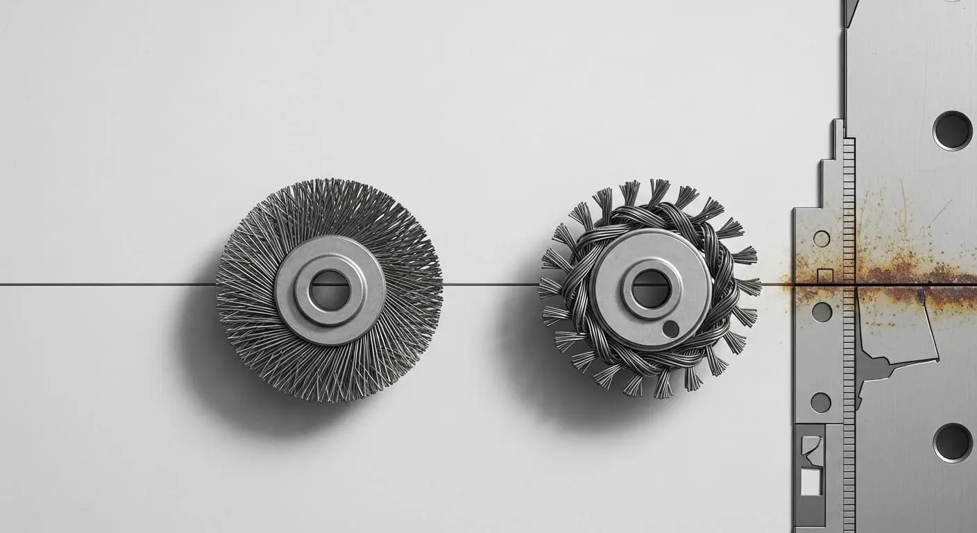 Чашечная щетка гофрированная или жгутовая: что брать под ржавчину, окалину и сварной шов