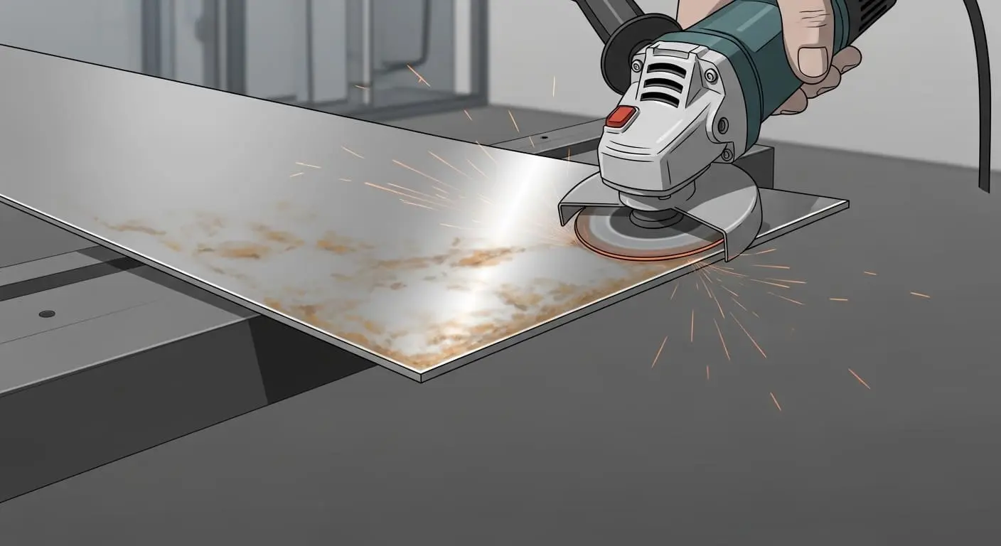 Как убрать ржавчину и не перегреть кромку на тонком металле