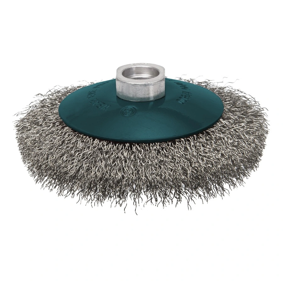 Коническая корщетка стальная или нержавеющая: какую выбирать для углов, кромок и швов